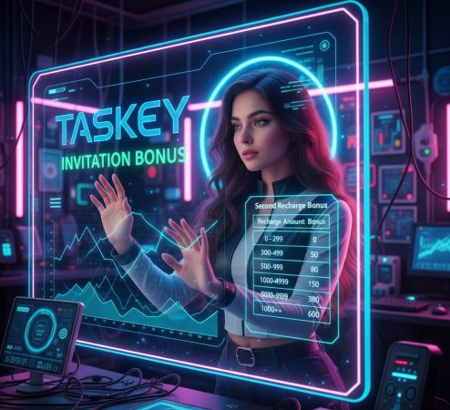 🚀 Level Up Your Earnings: Unlocking the TASKEY Invitation &#38;amp; Second Recharge Bonus!